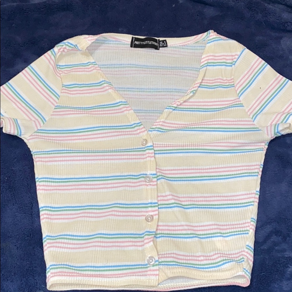 Colorful Stripe Crop Top